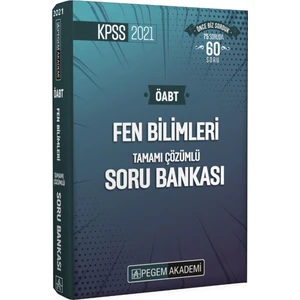 Pegem Akademi Yayıncılık KPSS 2021 ÖABT Fen Bilimleri Fen ve Teknoloji Tamamı Çözümlü Soru Bankası Seti (4 Kitap Takım)