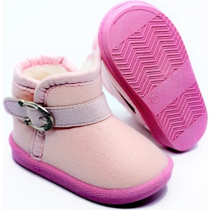 Kız Çocuk İçi Kürklü Ev Panduf Şeker Pembe