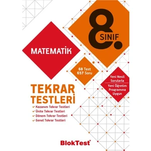Tudem Yayınları 8. Sınıf Bloktest Matematik Tekrar Testleri