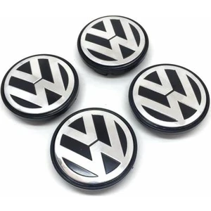 Özdemir Aksesuar Volkswagen Metal Geçme Jant Göbeği Siyah 4'lü 55/65MM 3B7601171
