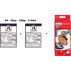 Mona Lisa BN05-4 Eskiz Defteri A4 120 gr 50 Yaprak 2'li