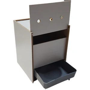 Muhabbet Kuş Yuvası - Sürgülü - Plastik Folluk -Ahşap Mdf Yuvalık 15 cm x 15 cm + 19 Cm(Yükseklik)