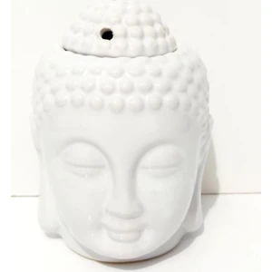 Beyaz Buda Seramik Buhurdanlık Otantik Buddha