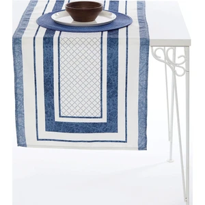 Ays Home Düz Mavi Çizgili  Leke Tutmaz Dokuma  Runner