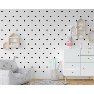 Elka Bayrak 3 cm Mat Siyah Yuvarlak Puantiye Duvar Sticker 150 Adet