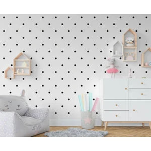 Elka Bayrak 2,5 cm Mat Siyah Yuvarlak Puantiye Duvar Sticker 250 Adet