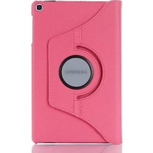 Samsung Galaxy Tab A7 T500-T505-T507 Kılıf 10.4" 360° Ayarlanabilir Standlı Tablet Kılıfı Koyu Pembe