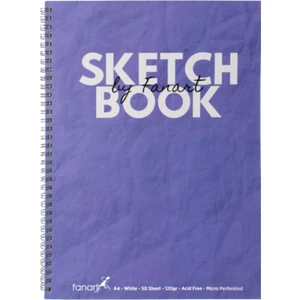 Academy Sketchbook A4 Spiralli Eskiz Defteri Kapak Mor