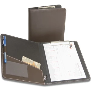 A5 Suni Deri Kapaklı Sekreter Blok Tablası 100 Yaprak Kahve