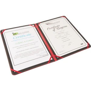 Suni Deri Diploma ve Sertifika Kabı 23 x 32 cm Kırmızı LÜTFEN DİKKAT SADECE A4 EBAT DİPLOMALAR İÇİN UYGUNDUR !!!