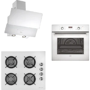 Lüx Beyaz Ankastre Set (Ao 2163 W60 Fırın + Ah 1240 WG60 Ocak + Ch 1454 Rc W60 Davlumbaz)