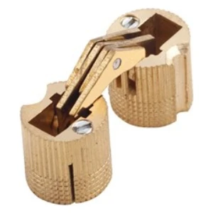 ALMİTAL Mobilya Aksesuarları Kırma Yuvarlak Menteşe Ø8 mm Pirinç