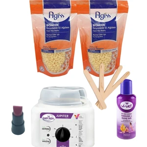 s Ağda Isıtıcı Makinesi 800 ml + s Naturel Boncuk Ağda x 2