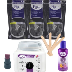 s Ağda Isıtıcı Makinesi 800 ml +   s Siyah Boncuk Ağda x 3