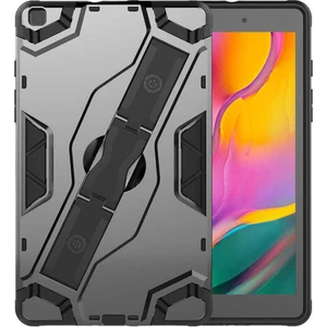 Case 4U Samsung Galaxy Tab A 8 SM-T290/T295/T297 Kılıf 8.0" Darbeye Dayanıklı Defens Silikon Tablet Arka Kapak Gri - Siyah