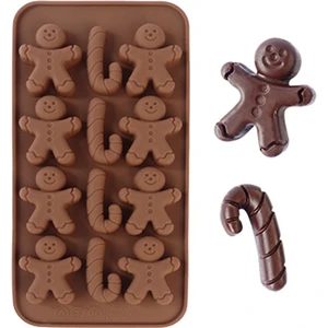 Gingerbread Man Silikon Çikolata Kalıbı
