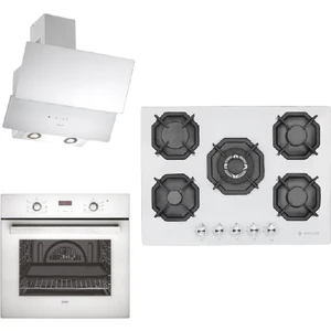 Ultra Lüx Beyaz Ankastre Set (Ao 2163 W60 Fırın + Ah 2250 Sd Bw WG70 Ocak + Ch 1454 Rc W60 Davlumbaz)