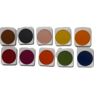 Suluboya Tableti Sıcak Renk Agırlıklı 10 Renk Bir Kutuda Dyes Uy. + 1 Tüp Çin Beyazı