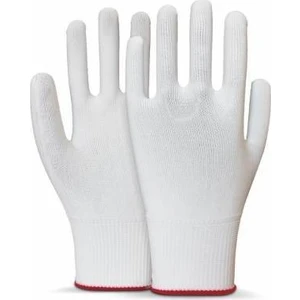 Polyester Örgülü Beyaz 10 Beden Kasiyer Eldiven 10LU Paket