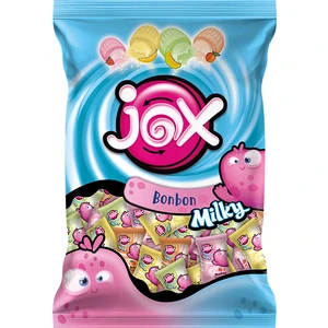JOX; Milky Süt ve Meyve Aromalı Sıvı Dolgulu Bonbon Şekerleme (5 gr x 200'lü )