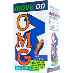 Move On OMEGA 3 1000 mg EPA 360 /DHA 240. Balık Yağı.