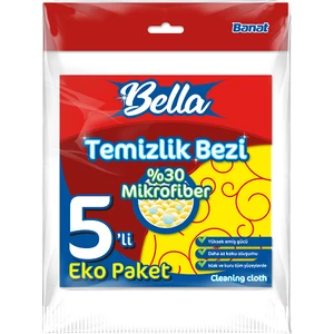 Bella  Mikrofiberli Temizlik Bezi 5'li