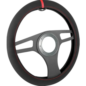 Direksiyon Kılıfı Alcantara Tek Çizgi Kırmızı