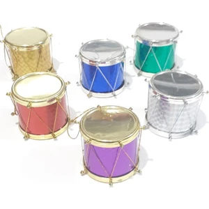 Yılbaşı Yeni Yıl Süsü Çam Ağacı Süs Davul 6'lı Renkli