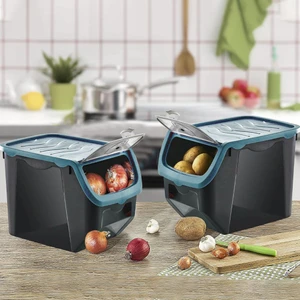 Hobby Life Coral 12 Litre 2li Soğan Patates Saklama Kutusu Mavi