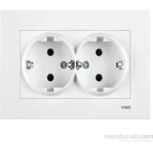 Viko Karre Ikili Topraklı Priz Krem