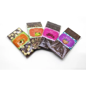 Dark Brown 4 Adet Sütlü Çerezli Tablet Çikolata (Antep Fıstığı, Badem, Fındık ve Sade) 4x100 gr