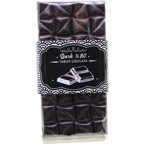 Dark Brown %80 Dark Bitter Tablet Çikolata 100 gr