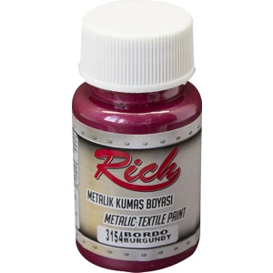 Metalik Kumaş Boyası 50 cc Bordo 3154