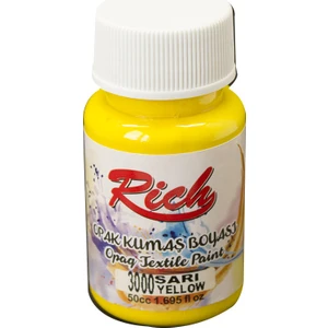 Akrilik Kumaş Boyası Opak Sarı 50 cc Renkli ve Kaliteli Boyama İçin