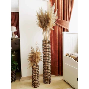 Metal Tel Hasır Örgülü Dekoratif Vazo 60CM