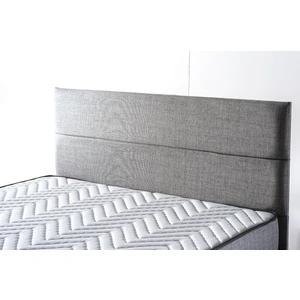 Niron Silver Başlık Tek Kişilik Yatak Başlığı - 120 cm Gri Keten Kumaş Başlık