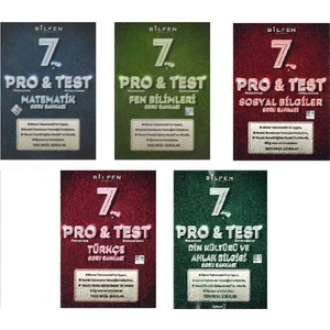 Bilfen Yayınları 7. Sınıf 5'li Pro&Test Soru Bankası Seti (M-T-F-S-D)