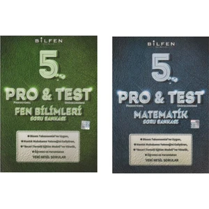 Bilfen Yayınları 5. Sınıf Matematik Fen Pro&Test Soru Bankası Seti