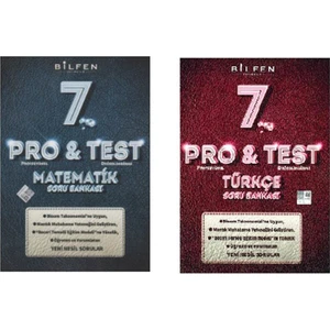 Bilfen Yayınları 7. Sınıf Türkçe-Matematik Pro&Test Soru Bankası Seti