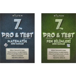 Bilfen Yayınları 7. Sınıf Matematik-Fen Pro&Test Soru Bankası Seti