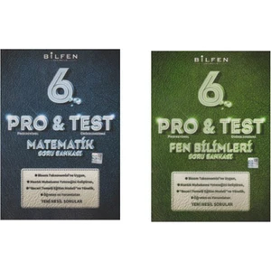 Bilfen Yayınları 6. Sınıf Matematik Fen Pro&Test Soru Bankası Seti