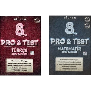 Bilfen Yayınları 8. Sınıf Türkçe-Matematik Pro&Test Soru Bankası Seti