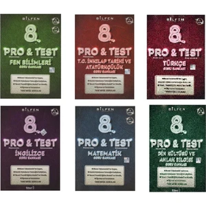 Bilfen Yayınları 8. Sınıf 6'lı Pro&Test Soru Bankası Seti