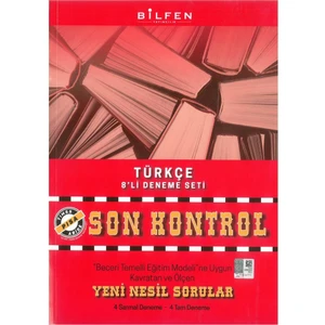 Bilfen Yayınları 8. Sınıf Türkçe Son Kontrol 8'li Deneme