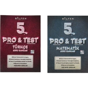 Bilfen Yayınları 5. Sınıf Türkçe-Matematik Pro&Test Soru Bankası Seti