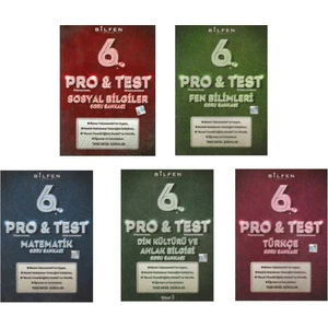 Bilfen Yayınları 6. Sınıf 5'li Pro&Test Soru Bankası Seti (M-T-F-S-D)