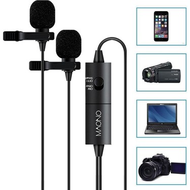 Maono AU-200 Çiftli Yaka Mikrofonu (Kamera Pc Telefon Fiyatı