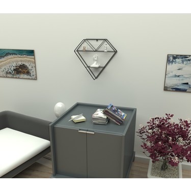 Uyan Ev Urunleri Metal Duvar Rafi Elmas Model Metal Fiyati