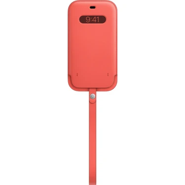 Apple iPhone 12 Pro Max Deri Zarf Kılıf MagSafe Pembe Greyfurt -