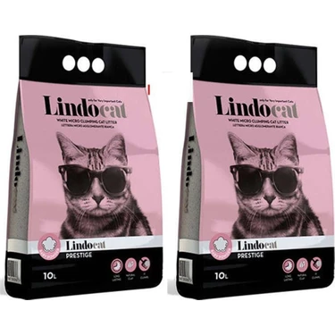 LindoCat Lindo Cat Pudra Kokulu Parfümlü Bentonit Topaklanan Ince Taneli Kedi Kumu 10 Lt 2